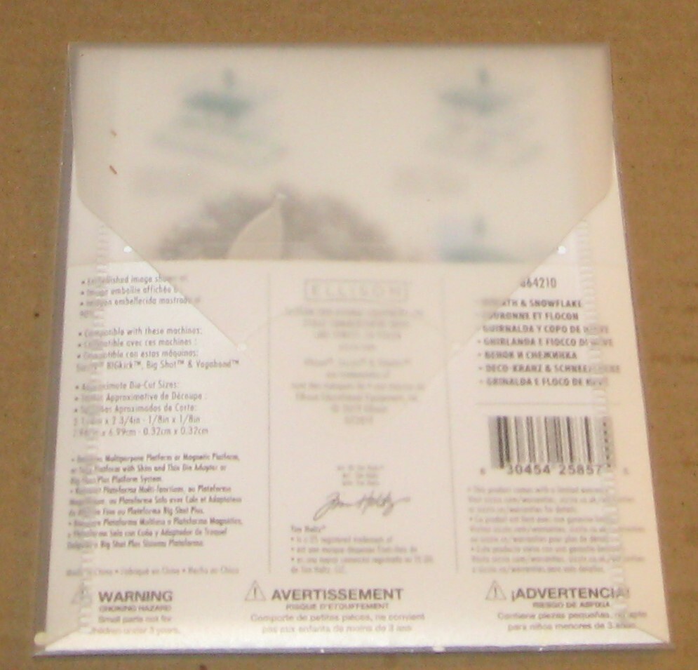 TIM HOLTZ SIZZIX 664210 THINLITS WREATH AND SNOWFLAKE DIE SET