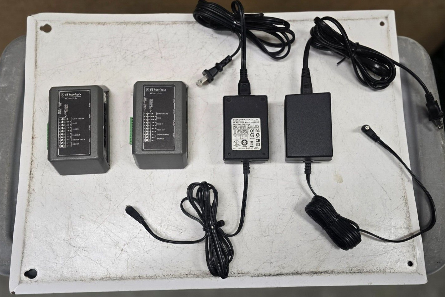 GE Interlogix KTD-405 I/O Box (Set of Two)+Power Supply -Free Shipping!