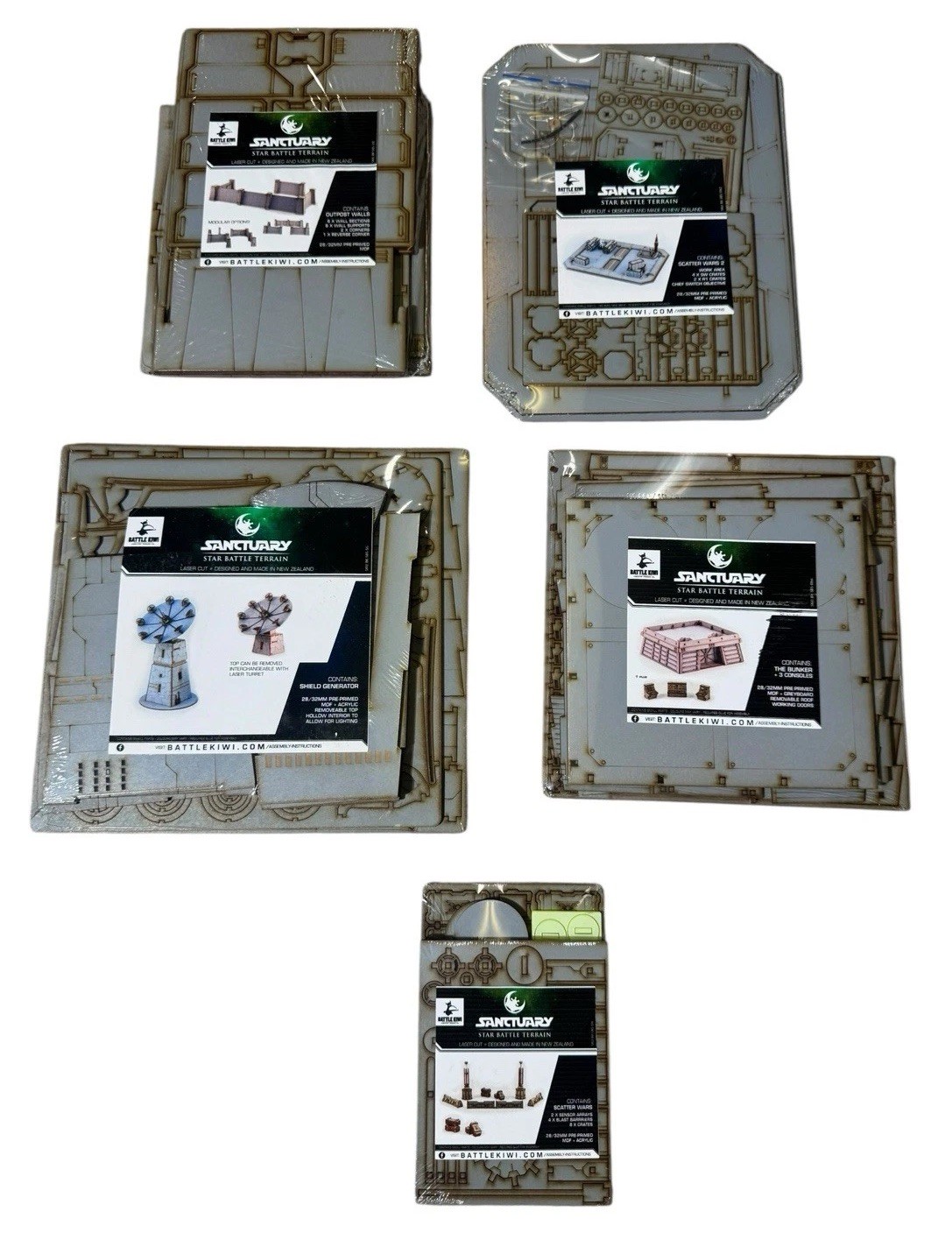5 New Battle Kiwi Sanctuary Star Battle Terrain Laser Cut Made In New Zealand