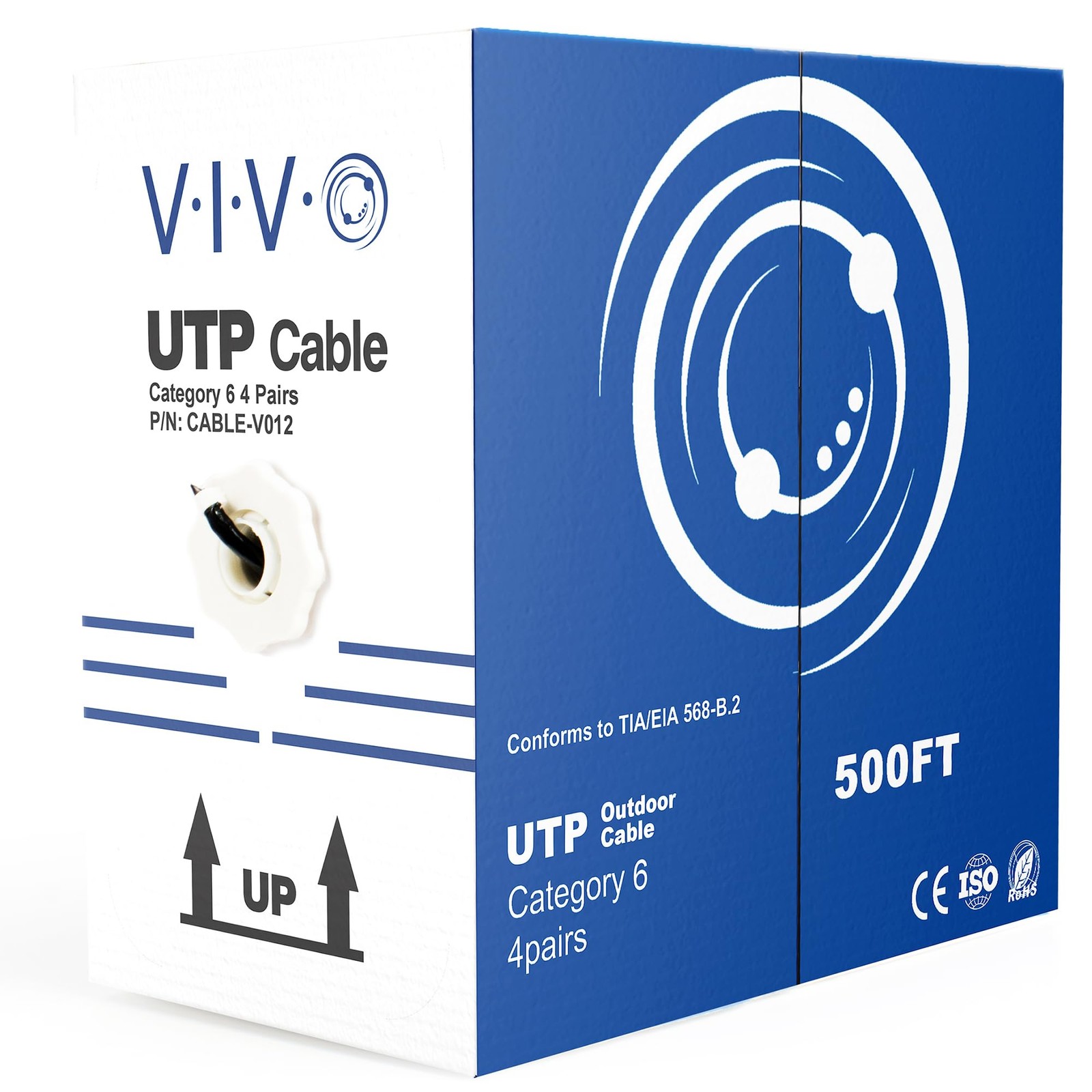 Black 500ft Bulk Cat6 Wire, CABLE-V012