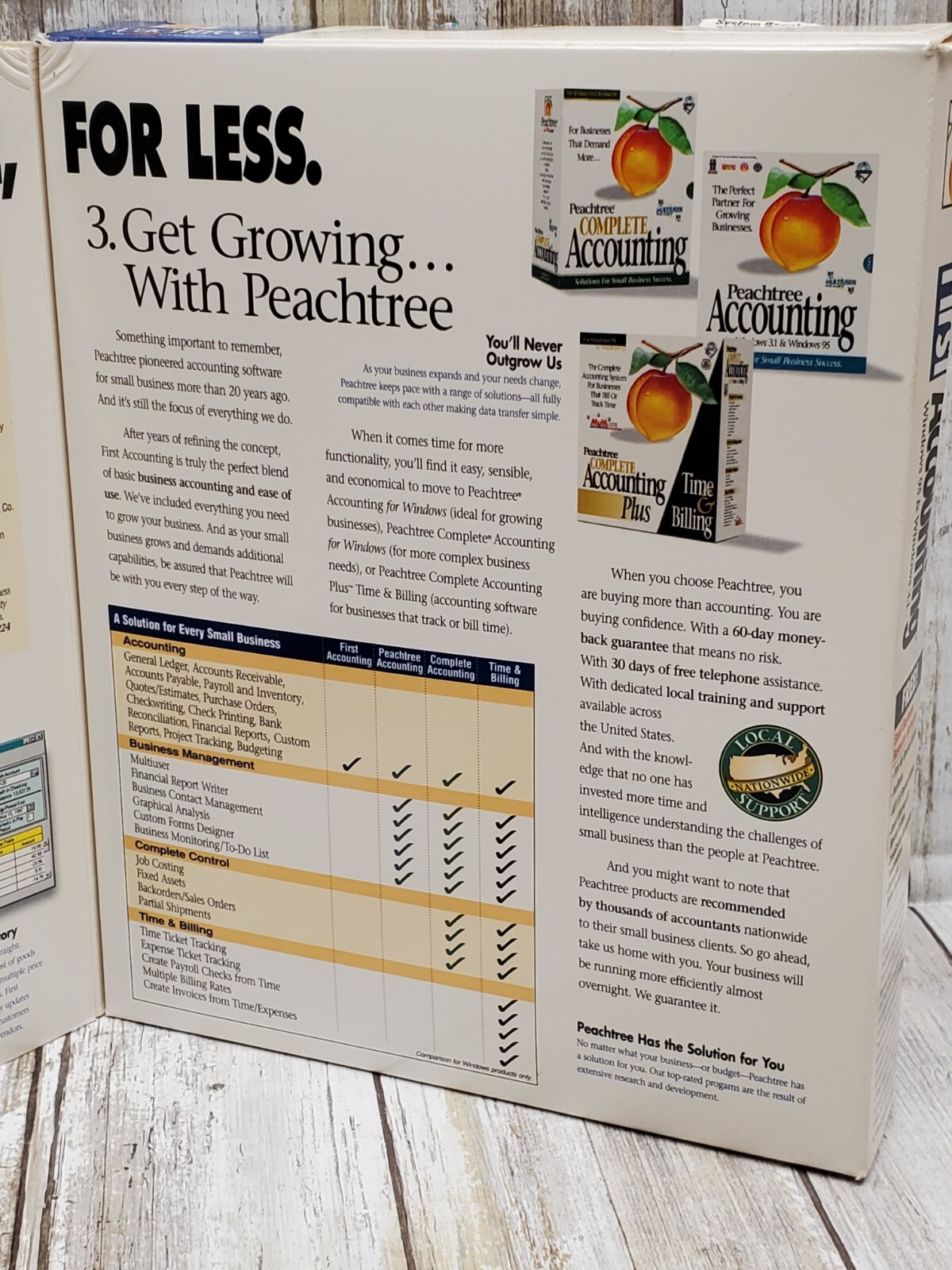 Peachtree First Accounting Windows 95 & Windows 3.1 PC 3.5 Floppy Diskettes & CD