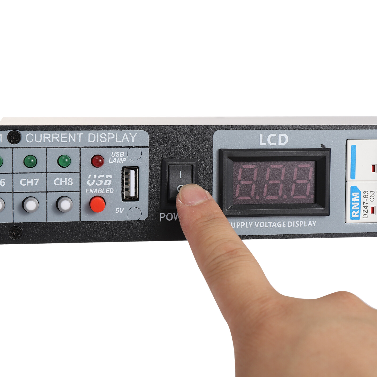 Professional Audio Power Conditioner Digital Voltmeter USB Surge Protector 2000W