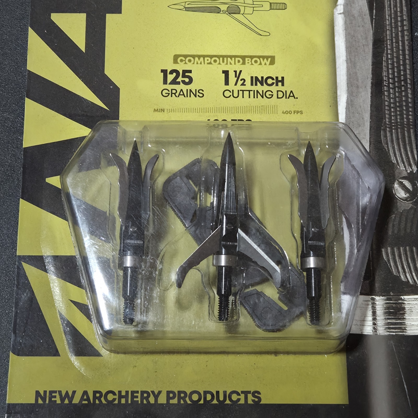 NAP Spitfire Compound Bow Mechanical Broadhead 125 Grains 3 Pack Arrowheads