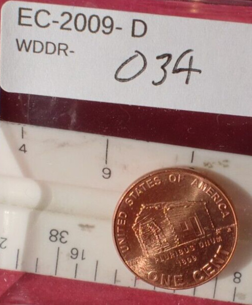 2009D Lincoln WDDR-034 Early childhood Doubled Die Error Cent