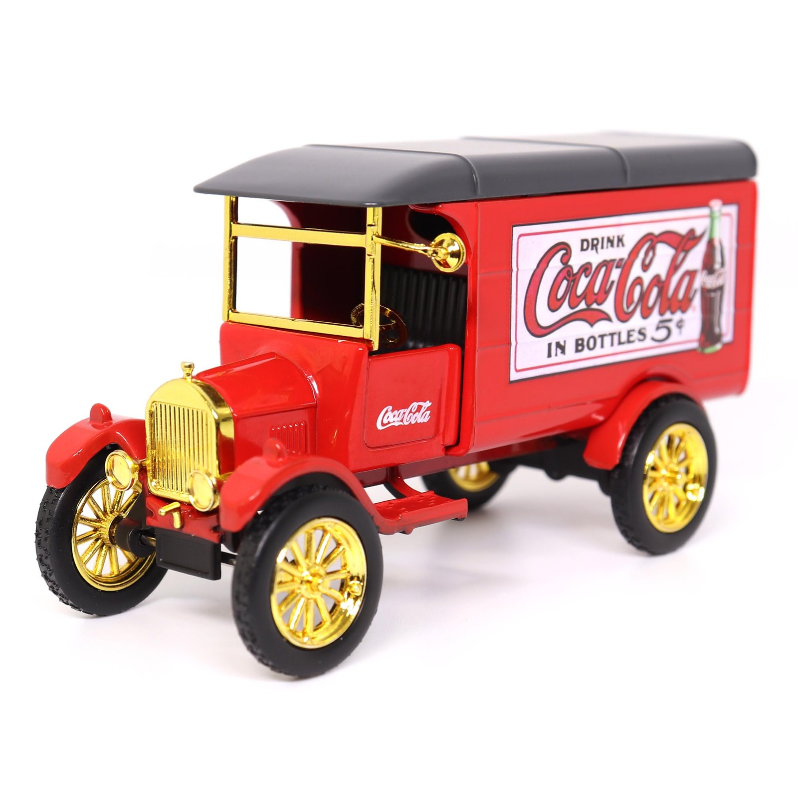 1926 Ford Model TT Delivery Van Coca-Cola Red with Gold Wheels 1/43 Diecast