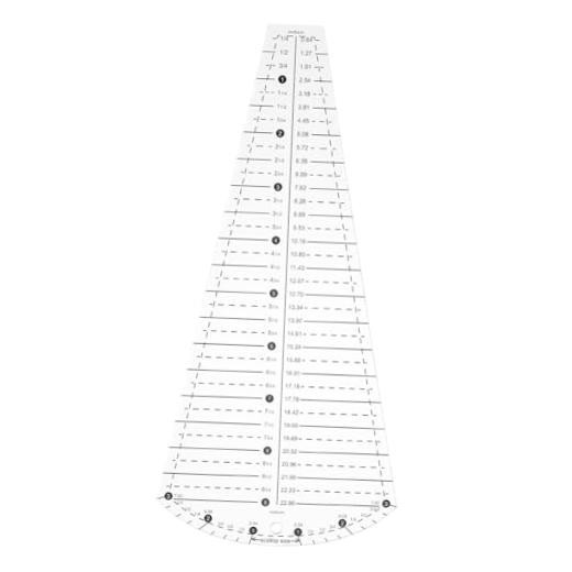 Acrylic Quilting Template Ruler, Dresden Plate Quilting Template Petal Shape