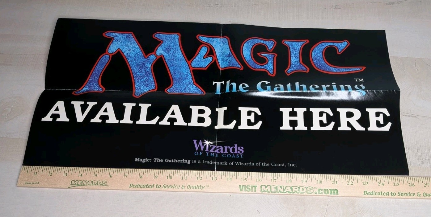 Original 1990's Wizards MTG Magic the Gathering Available Here Poster
