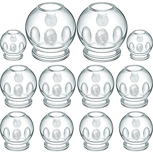 Nuanchu Fire Glass Cupping Set 12 Pc 4 Sizes Acupoint Therapy Massage Back