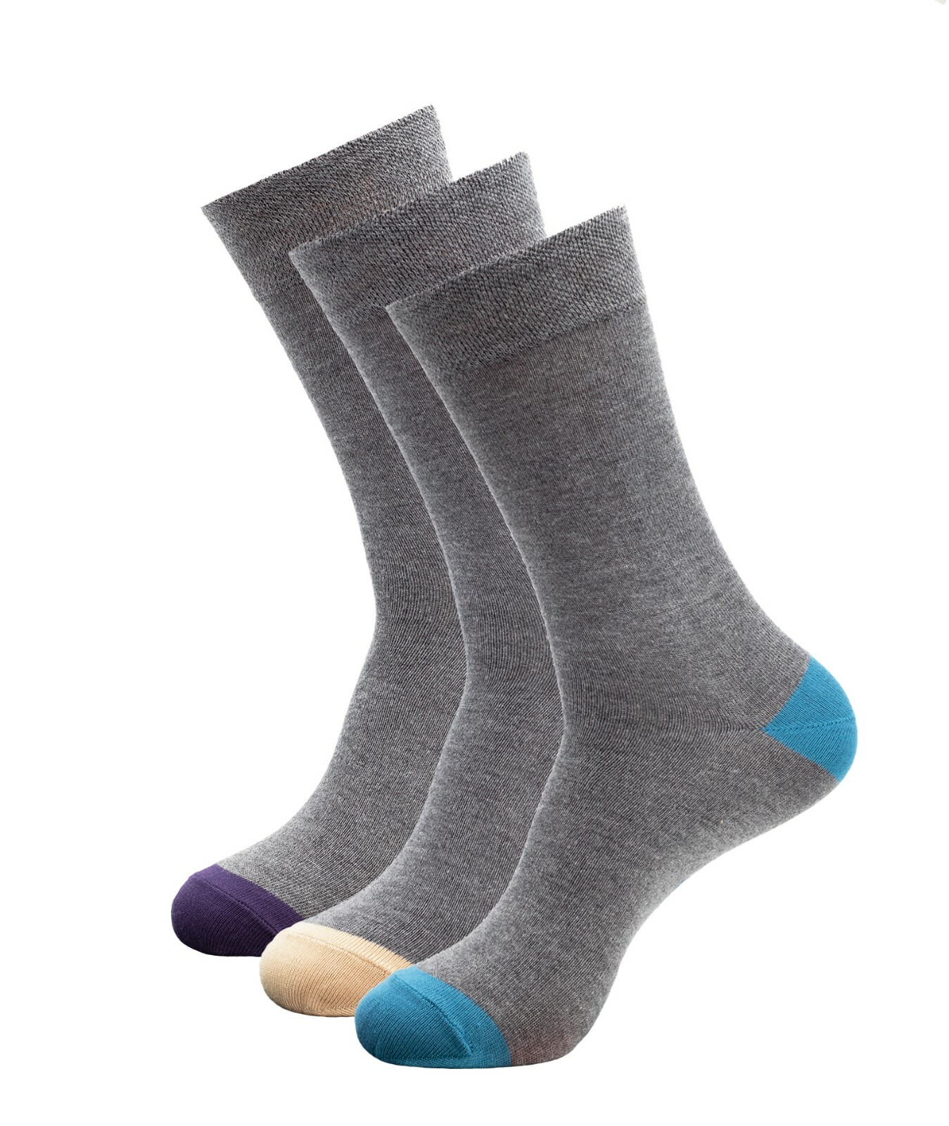 6 Pack Men's Bamboo Thin Crew Socks Black Grey Multipacks Super Soft Breathable