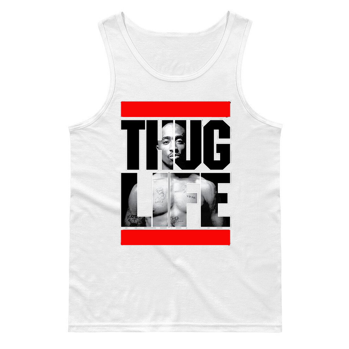 🔥 Tupac Thug Life Men's Tank top love 2Pac All Eyez Trust Nobody Music Concert