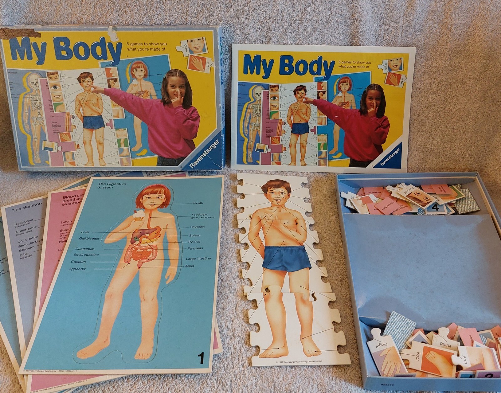 Vintage My Body by Ravensburger 1994 - 5 Games to Show You What You're Made Of
