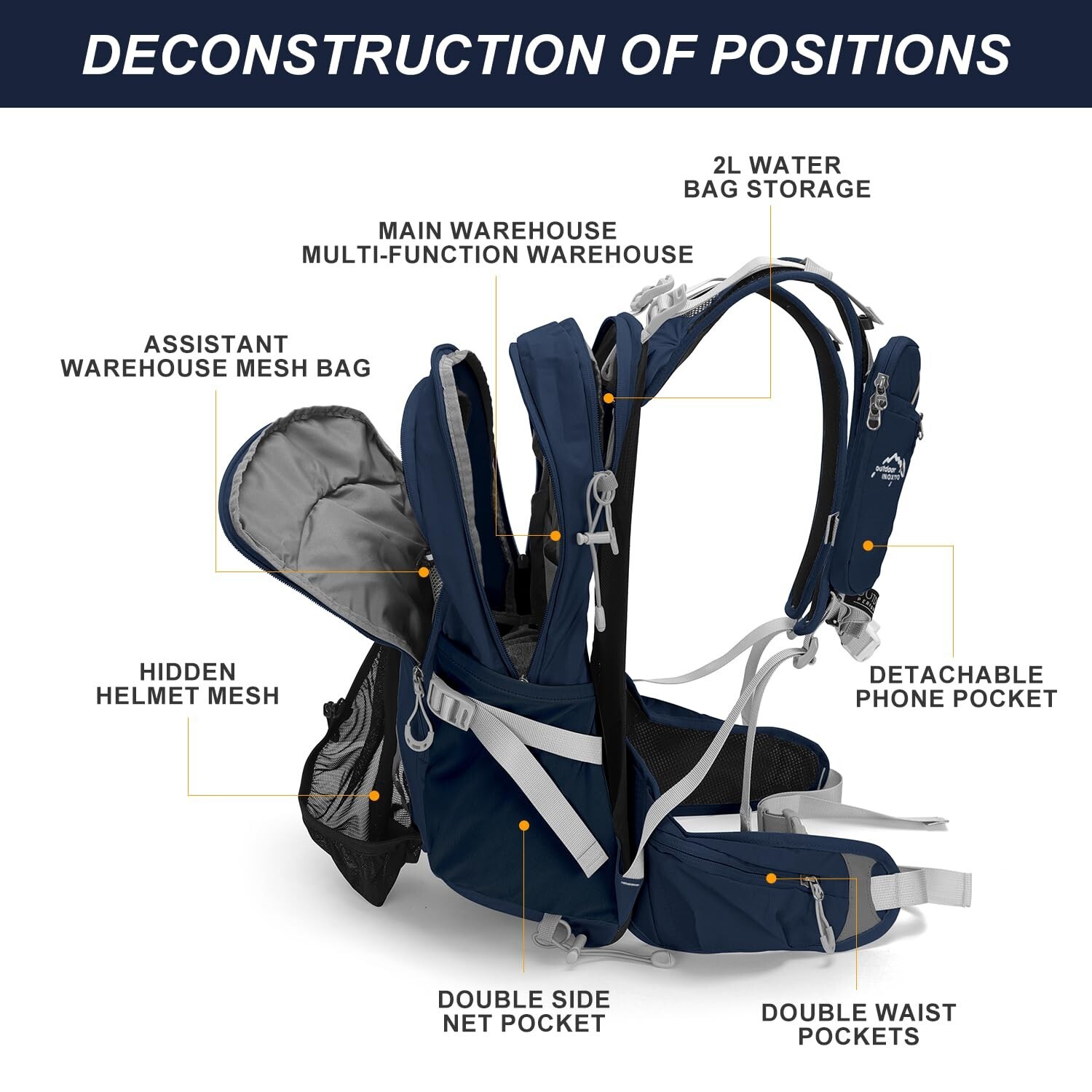 Hydration Pack ,20L Hydration Backpack, Hiking Internal Frame Backpacks with ...