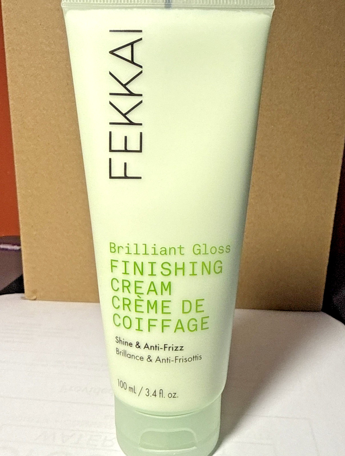 Fekkai BRILLIANT GLOSS FINISHING CREAM, Shine & Anti Frizz, 3.4 Fl Oz SEALED