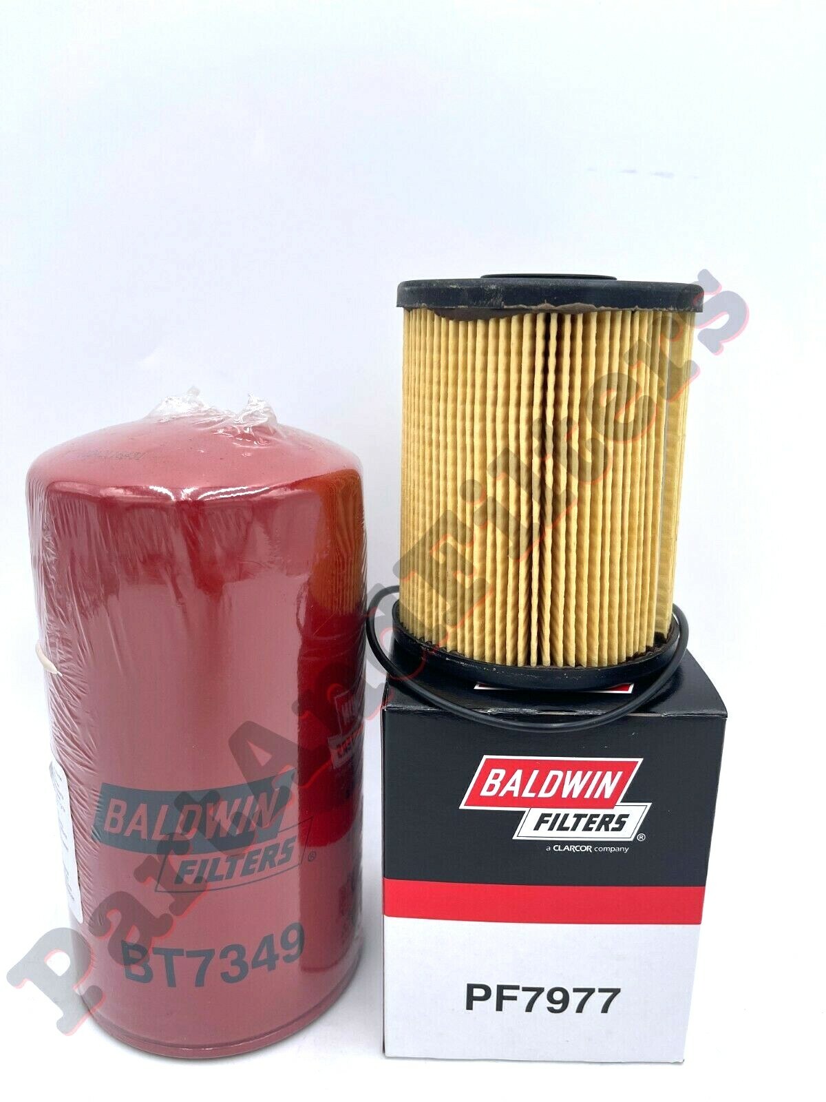 Set Baldwin PF7977 (Fuel) - BT7349 (Lube) Filters for Dodge Ram 5.9 Diesel 2003-