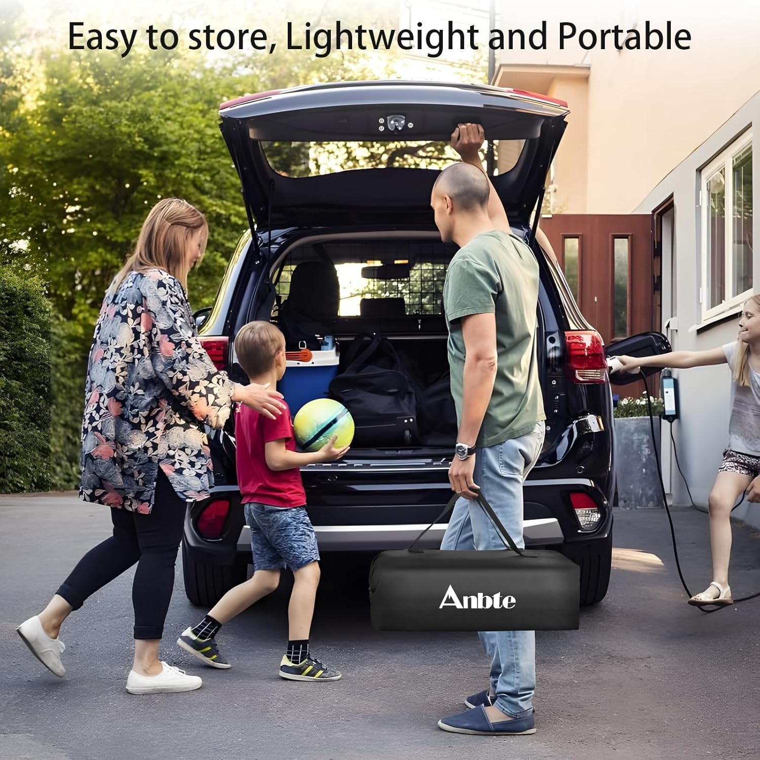 Anbte 3ft Aluminum Roll Top Camping Table, 2 Adjustable Height Camping Table Fol