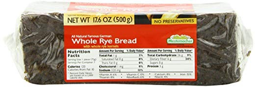 Mestemacher Bread Whole Rye, 17.6-Ounce