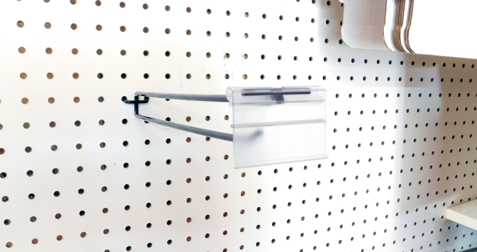 100 PACK BLACK 11" MEGA Flip Scan™ Metal Peg Hooks W/Label Holder 3/16-1/4 Pegbo