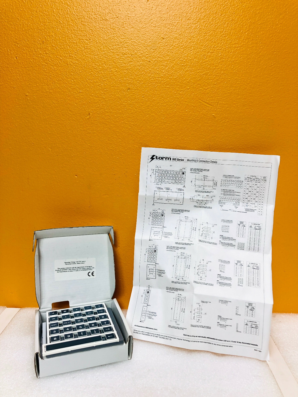 Storm Interface 9016A103 16 Key, Sealed Illuminated Rubber Keypad. New In Box!