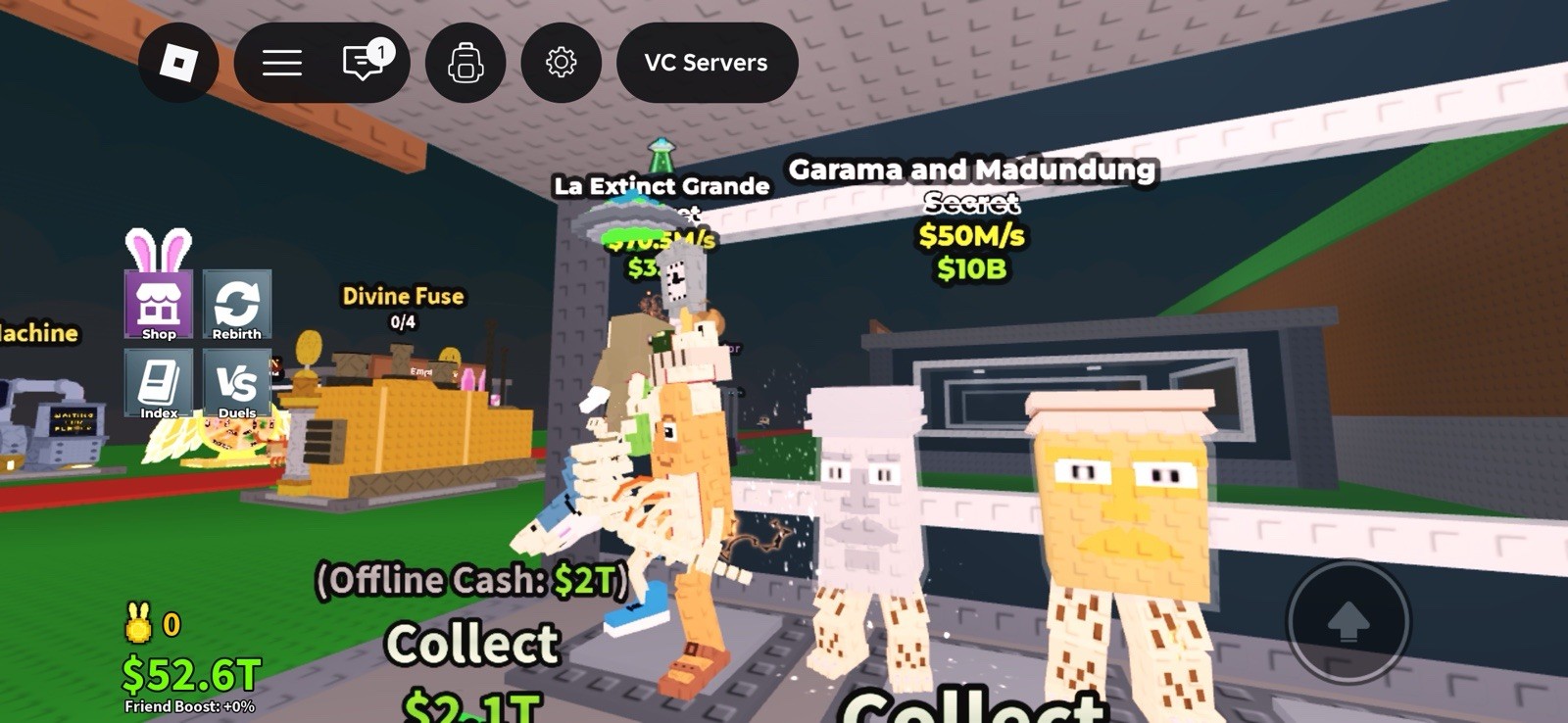 Roblox Secret brainrot 50 mil/sGarama and Madundung extinct la grande 70.5m/s