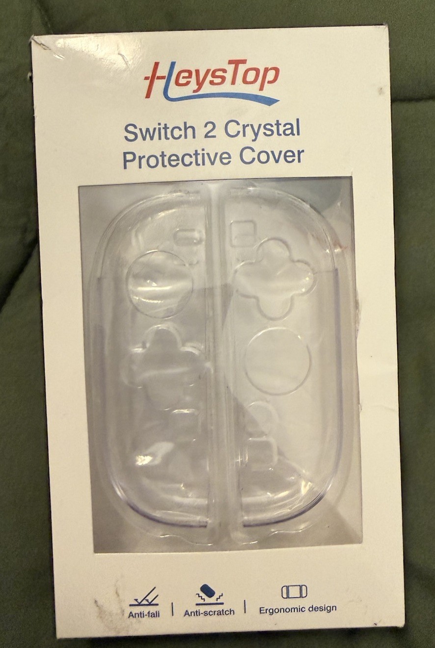 Nintendo Switch 2 Crystal Protective Cover B0F0DKNDMVF with Thumb Grips Bundle