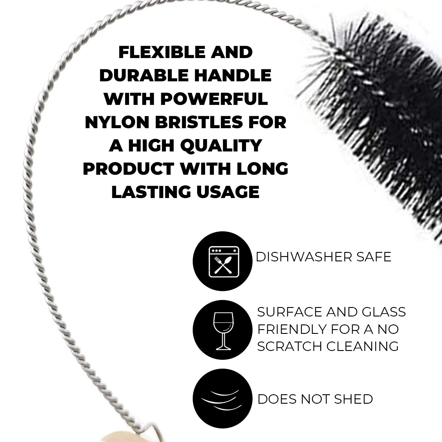 Flexible Drain Cleaning Brush (72" Long) for Drains, Purple 6 Feet (72 inches)