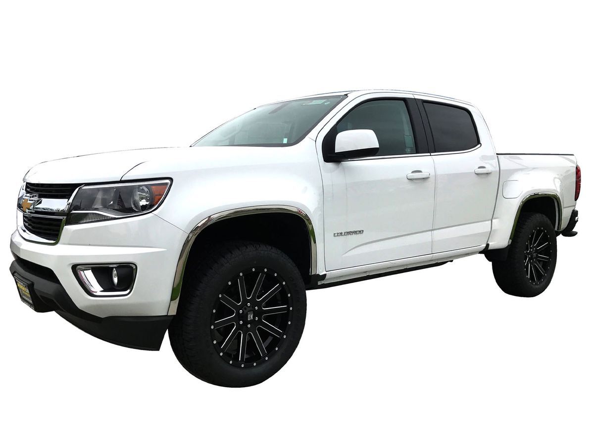 FTCH246 Chrome Fender Trim For 2015-22 Chevrolet Colorado GMC Canyon W/O Flares