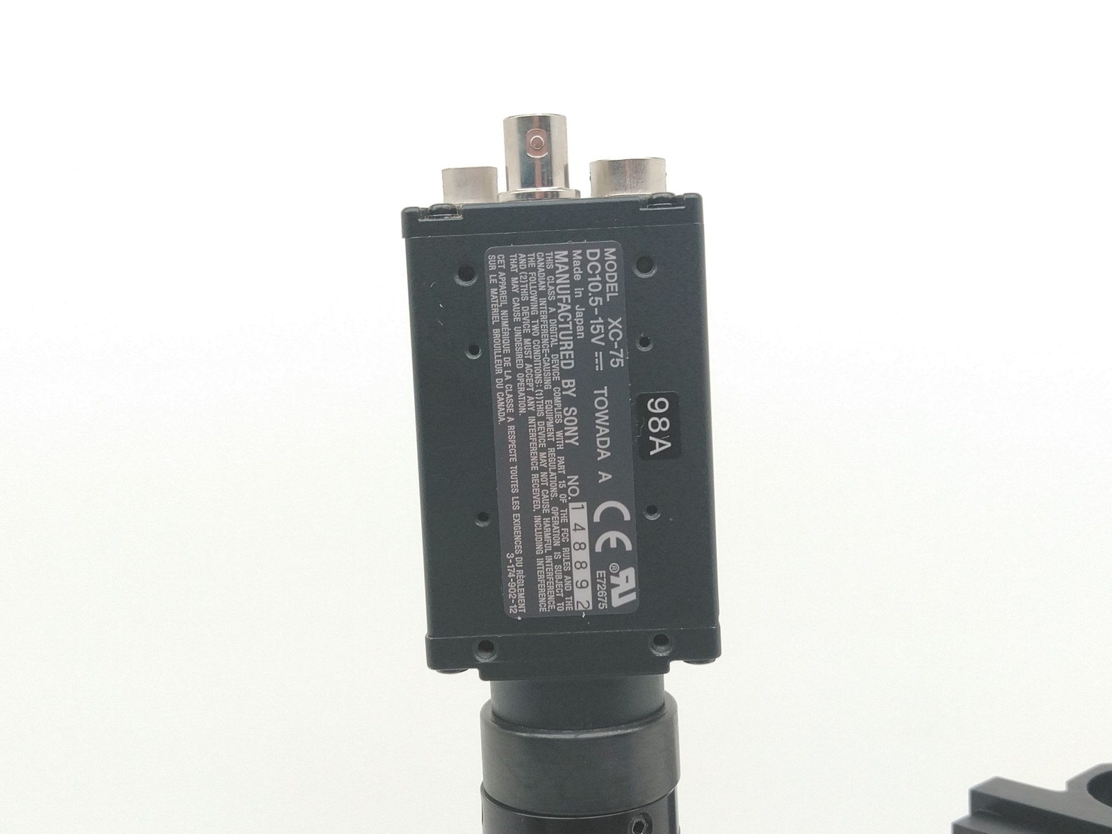 Optem/Sony Zoom 70, XC-75 Video Inspection Assembly