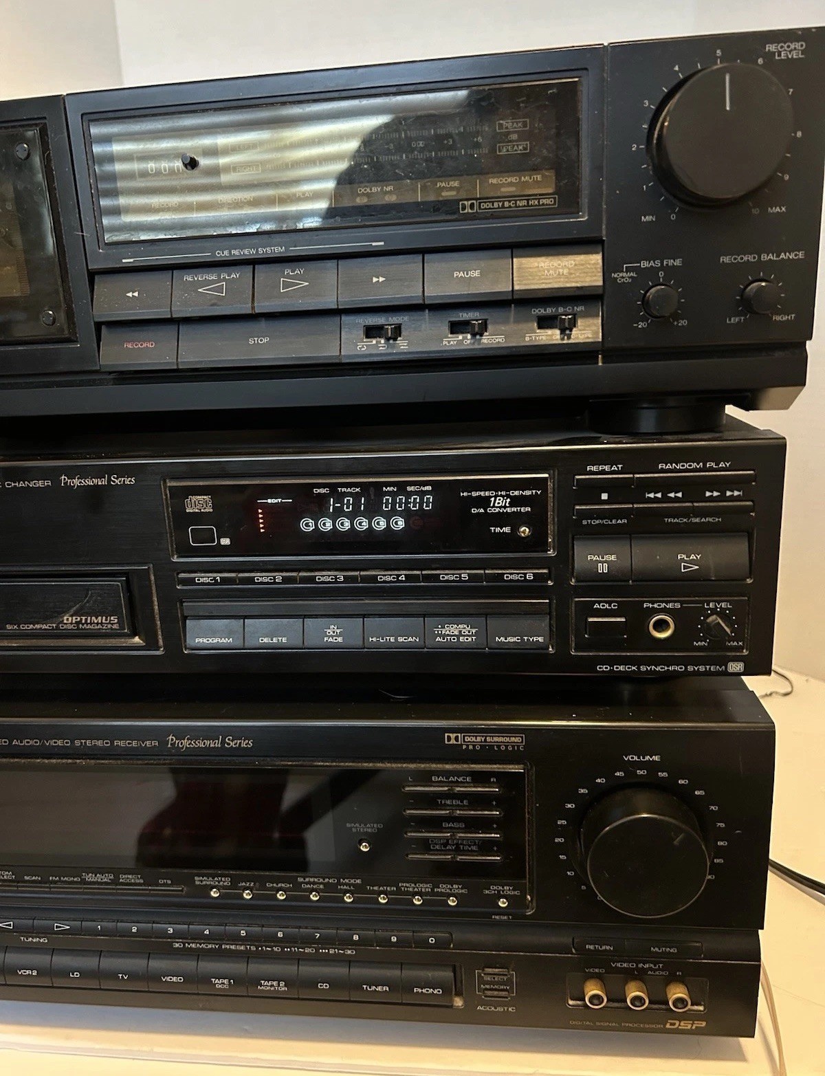 Optimus Professional Series modular component stereo system perfectly working.