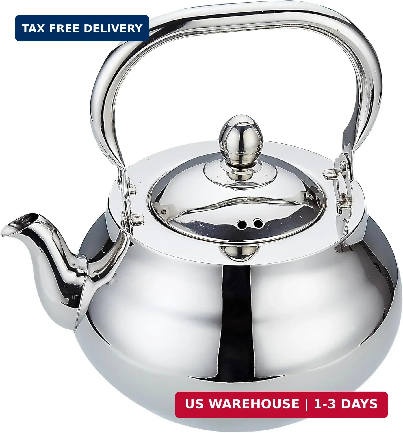 SANQIAHOME Stainless Steel Teapot With Removeable Infuser 71 oz (2000ml) Thicken