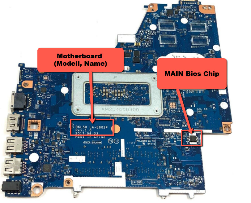 Bios for HP Notebook 15-bs- series, For MB: DKL50  LA-E802P Rev 1.0  New Chip