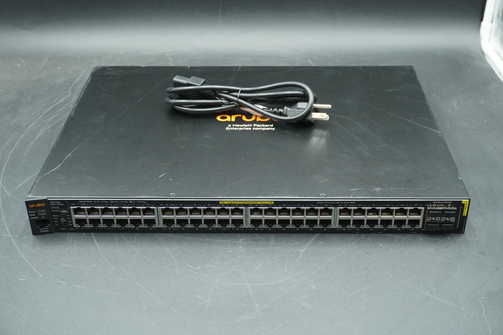 HPE Aruba 2530-48G 48-Port PoE+ GbE & 4-Port SFP Network Switch J9772A *Tested*