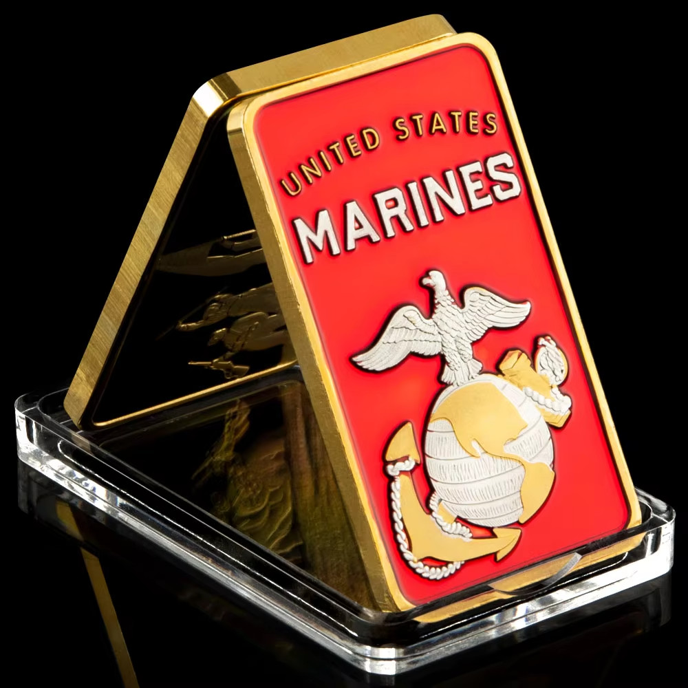 U.S. Marine Corps Commemorative Challenge Coin USMC Military Veteran Gift