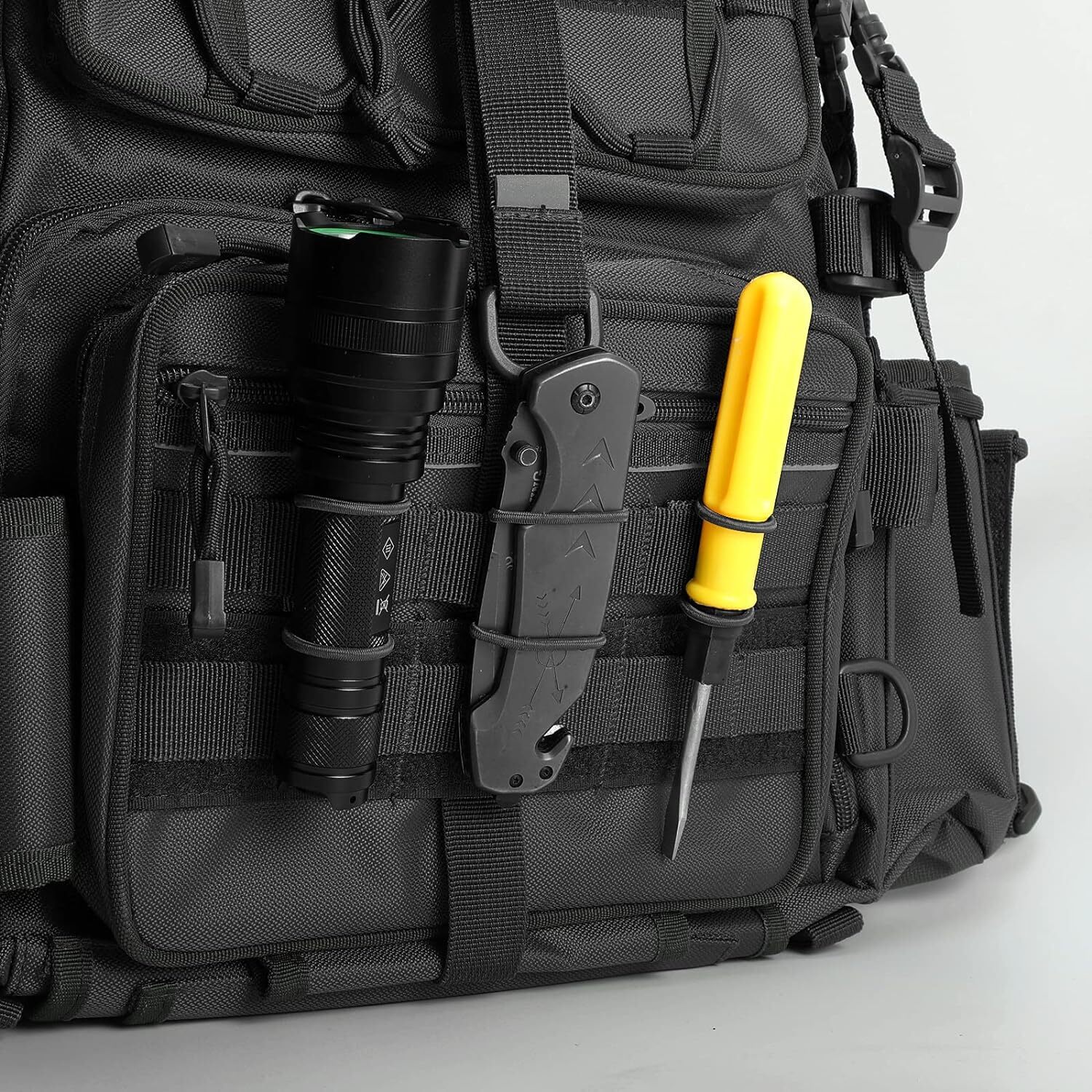 Tactical Tools Organizer Cable PTT Retainer MOLLE System Elastic Strings Straps