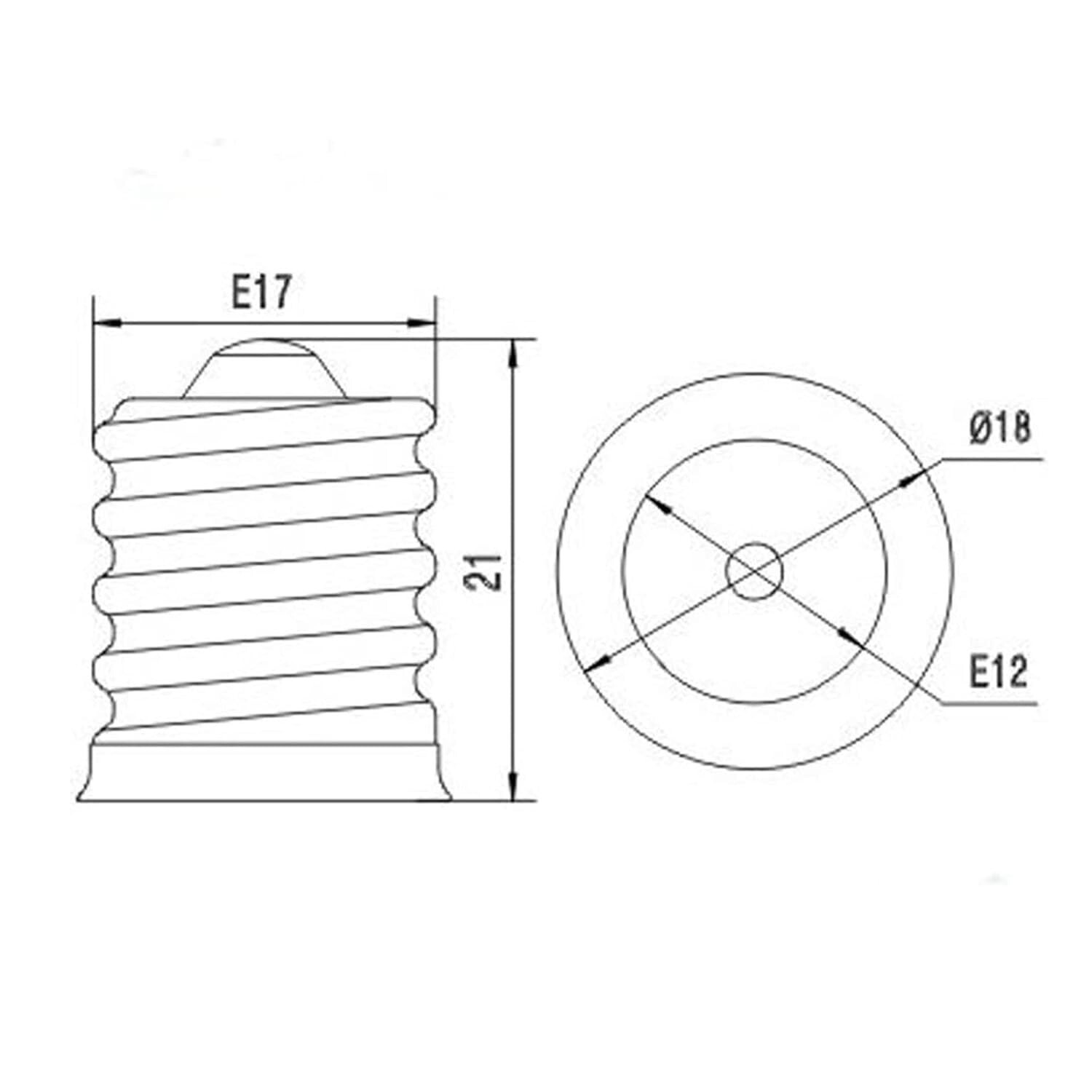 10x E17 to E12 Candelabra Conversion Reducer Socket Base Bulb Lamp Light Adapter