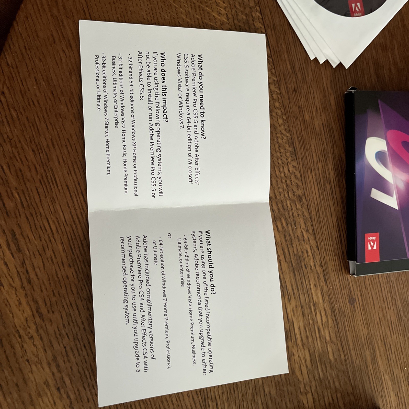 Adobe Creative Suite CS5.5 Design Premium Win OS DVD Set Box Upgrade READ