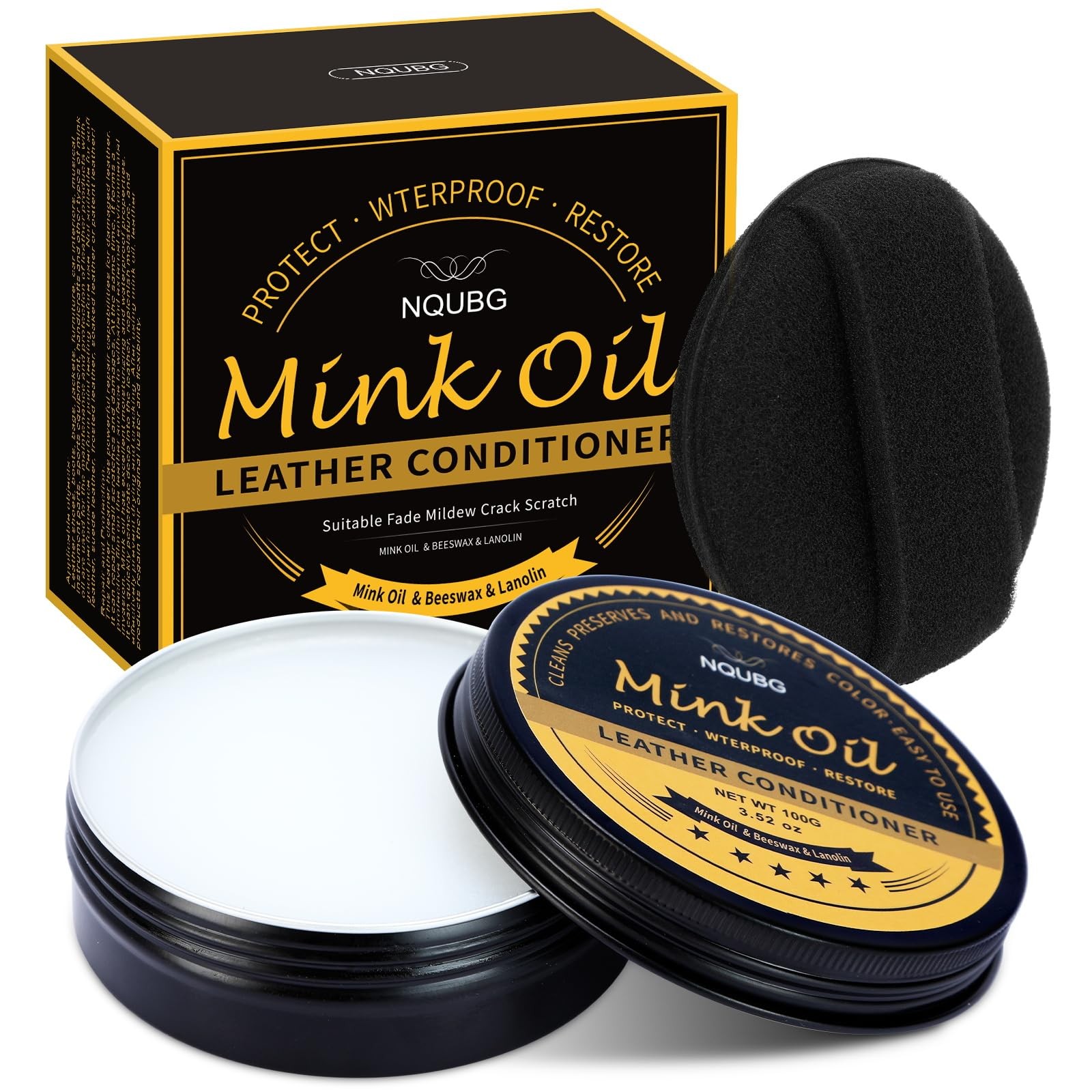 Mink Oil for Leather Boots, Boot Leather Care Kit, Leather Shoe Care Kit for ...