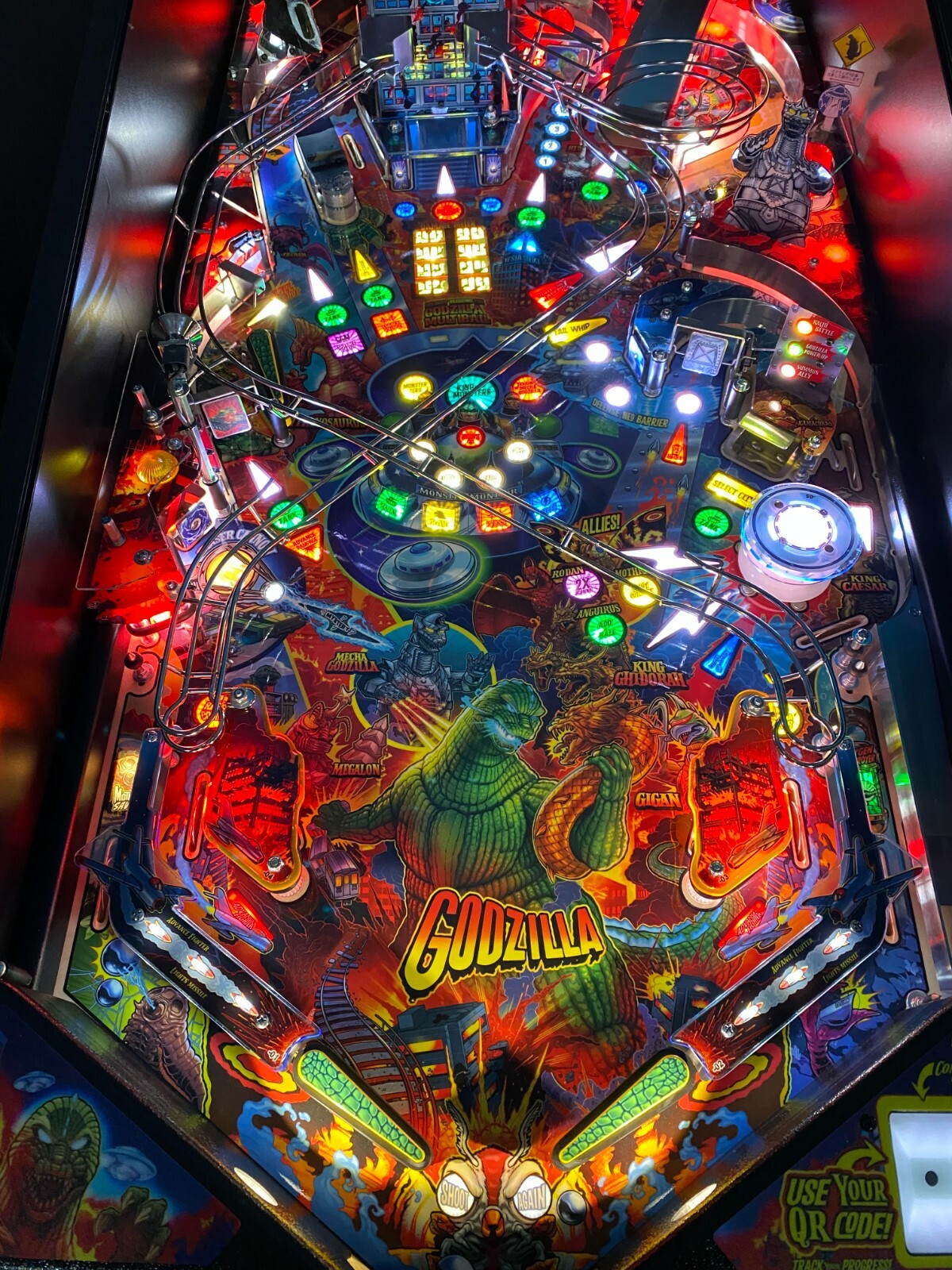 Slingshot & Return Lane Protector Set for Stern's Godzilla pinball machine