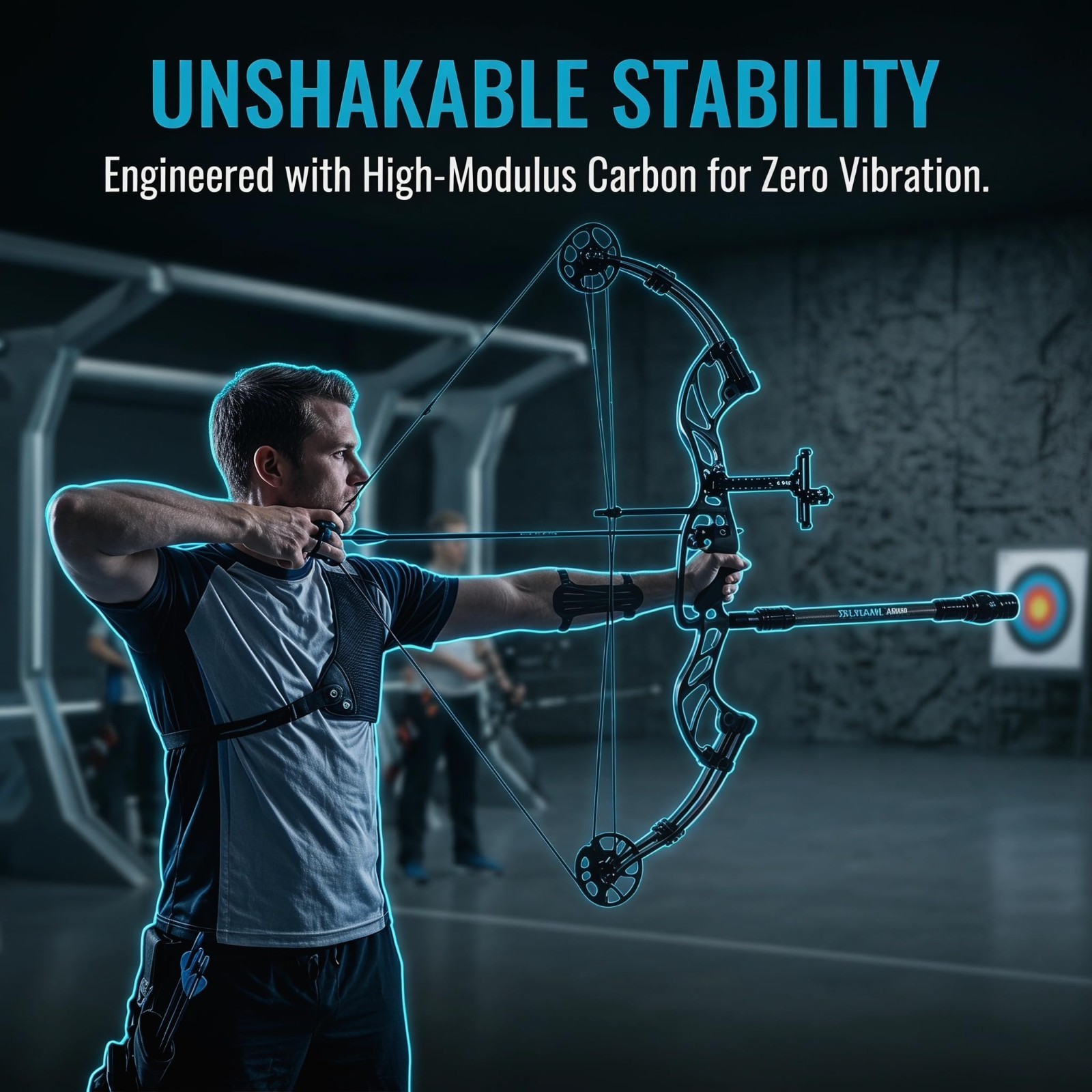 Universal Archery Bow Stabilizer with Shock Absorber & Noise Reduction - Detacha
