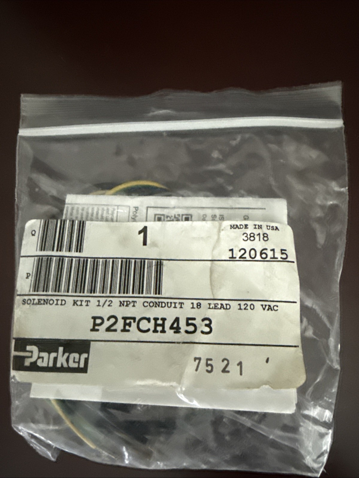 Parker Solenoid Kit P2FCH453 New