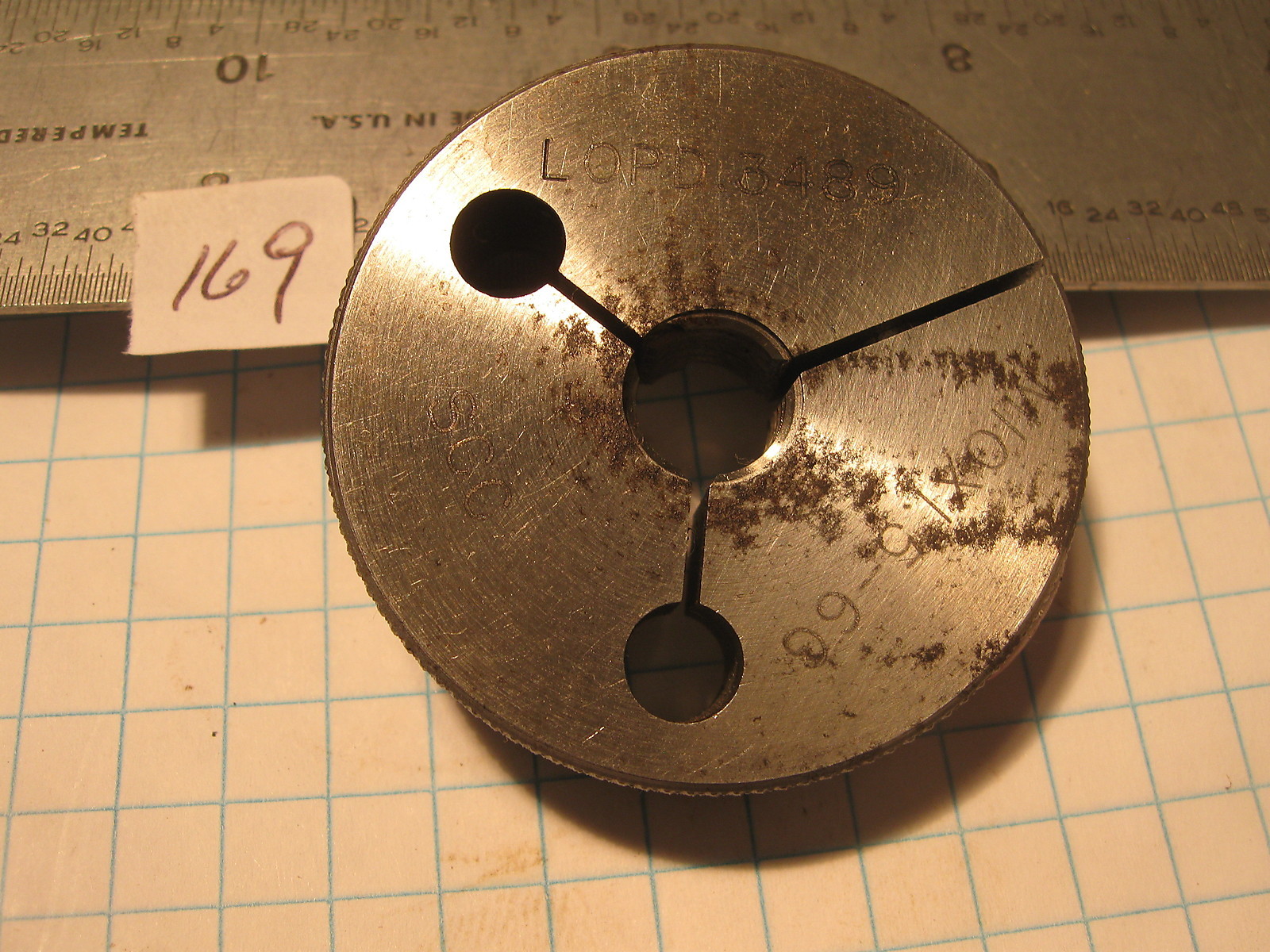 SCC M10 X 1.5 6g LO .3489 Thread Gage (169) Machinist Tool