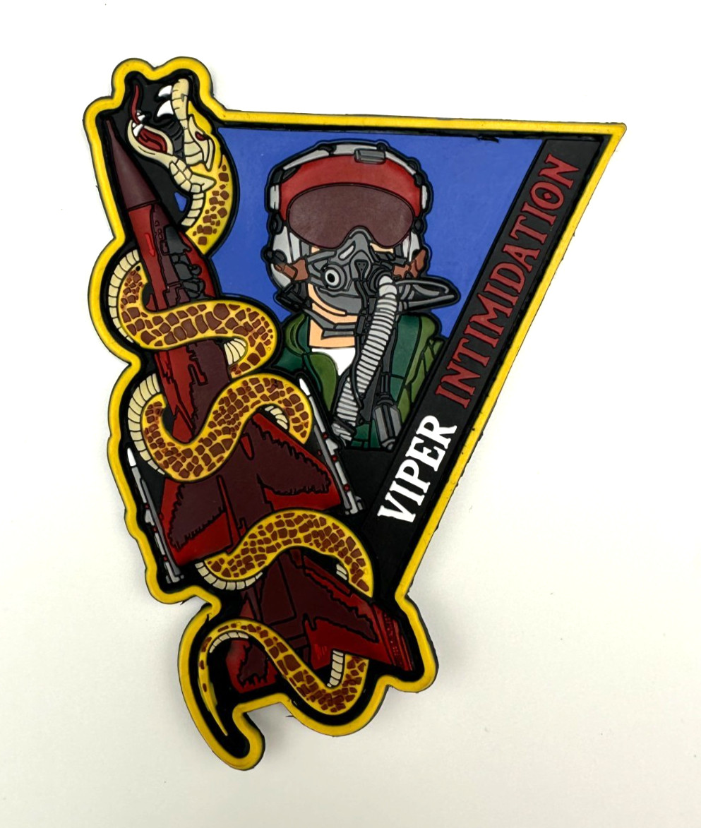 USAF F-16 BLOCK 70 -VIPER INTIMIDATION- SPECIAL* - HIGH QUALITY PVC PATCH