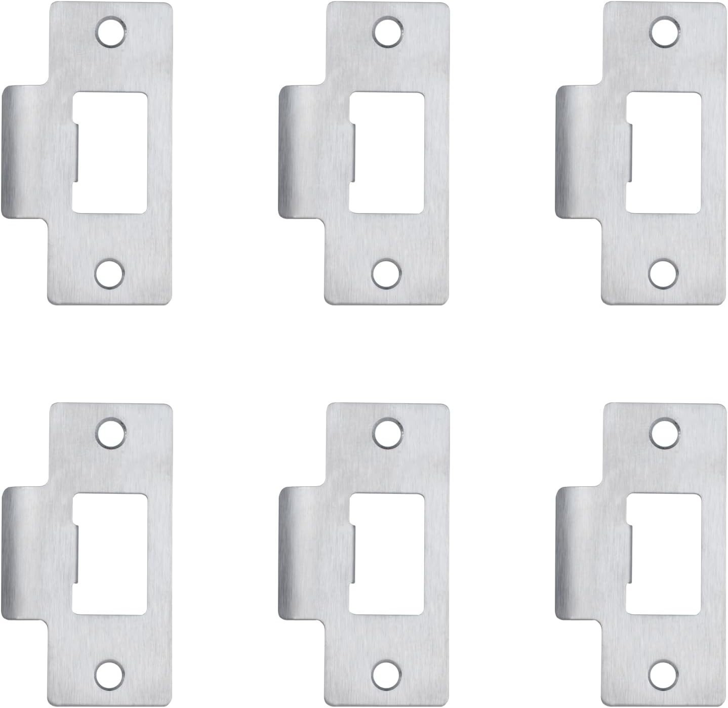 6PCS Universal Door Strike Plate，Replacement Lock Strike Plate T Strike Deadb...