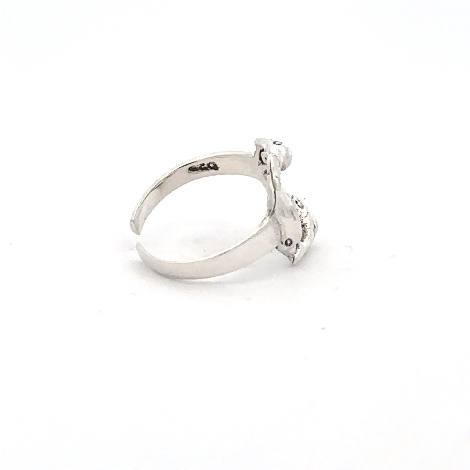 Sterling Silver Triple Dolphin Toe Ring Adjustable Size