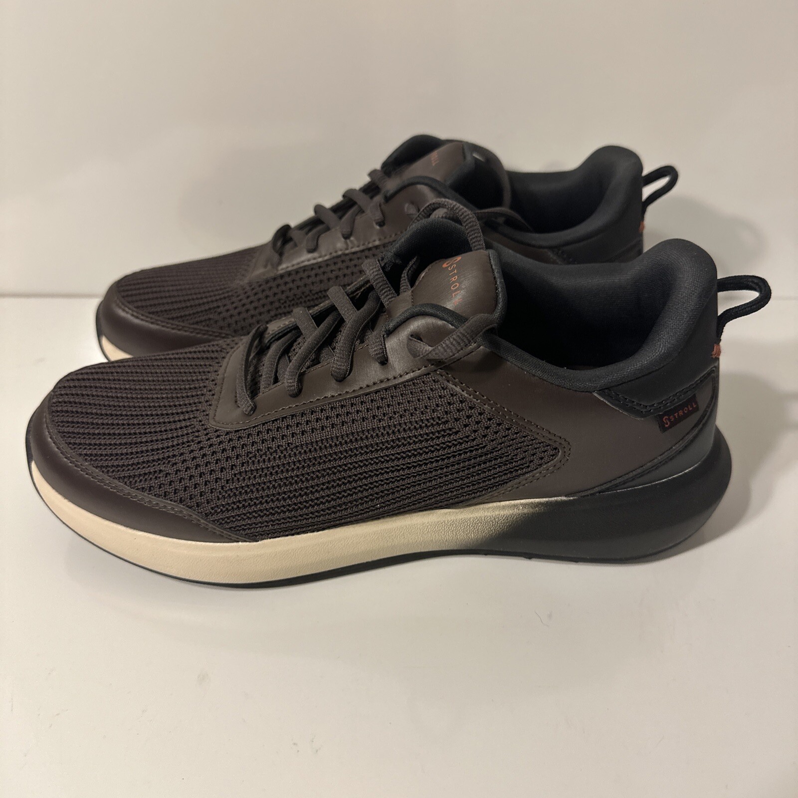 Stroll Spikeless Performance Knit Golf Shoe Black/Espresso - Men's Size 8.5
