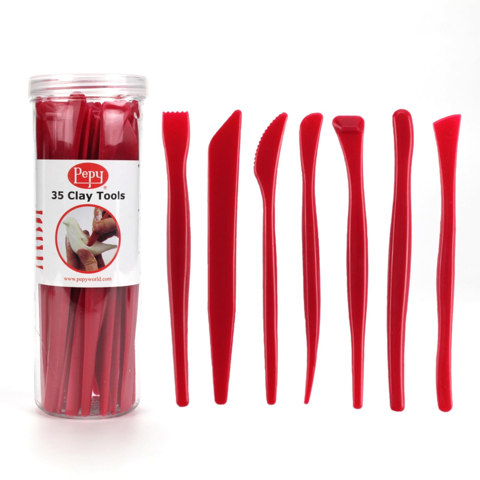 Pepy 35 PC Clay Sculpting Tools Set; 5 Each of 7 Different Shapes; Ideal for ...