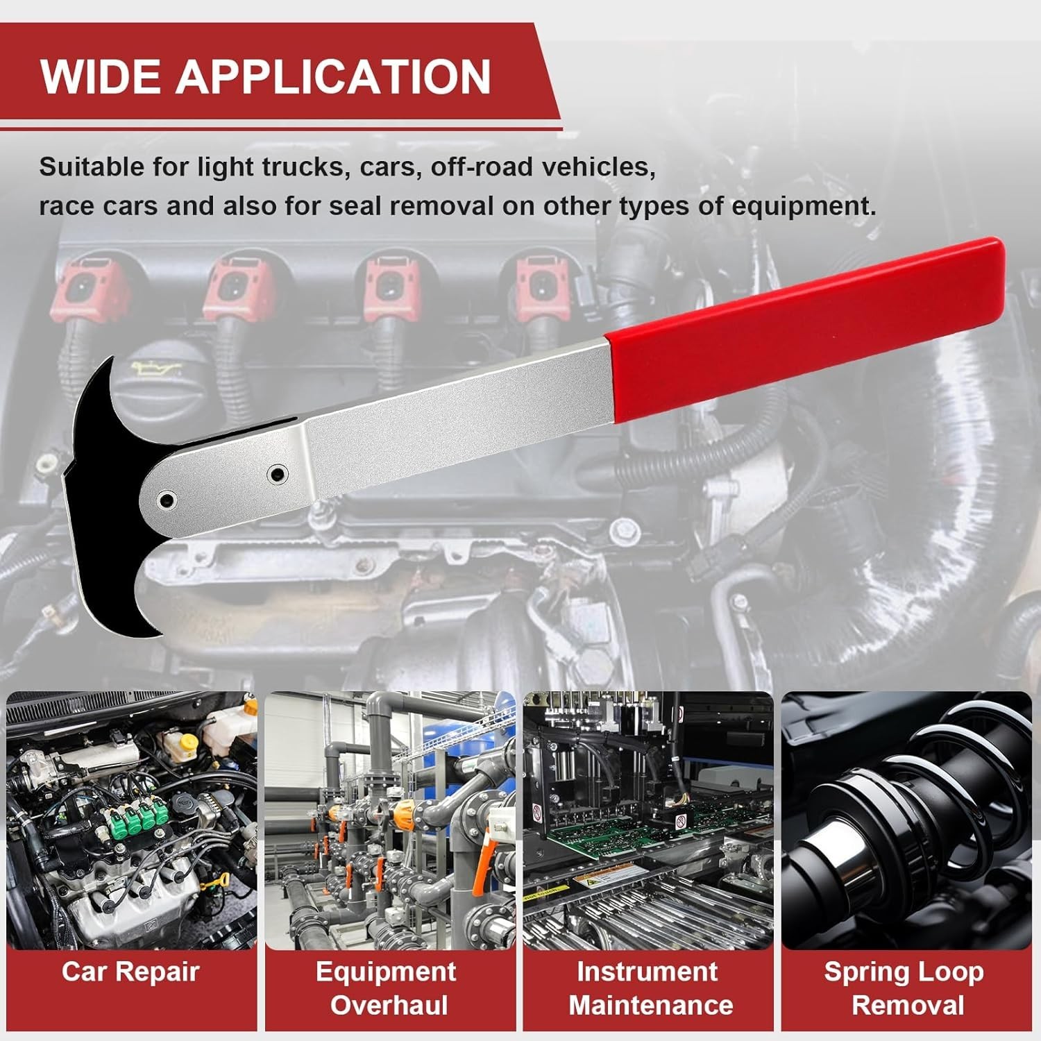 Seal Puller, 3rd Generation Oil Seal Removal Tool with 30% Thicker Dual Hook Tip