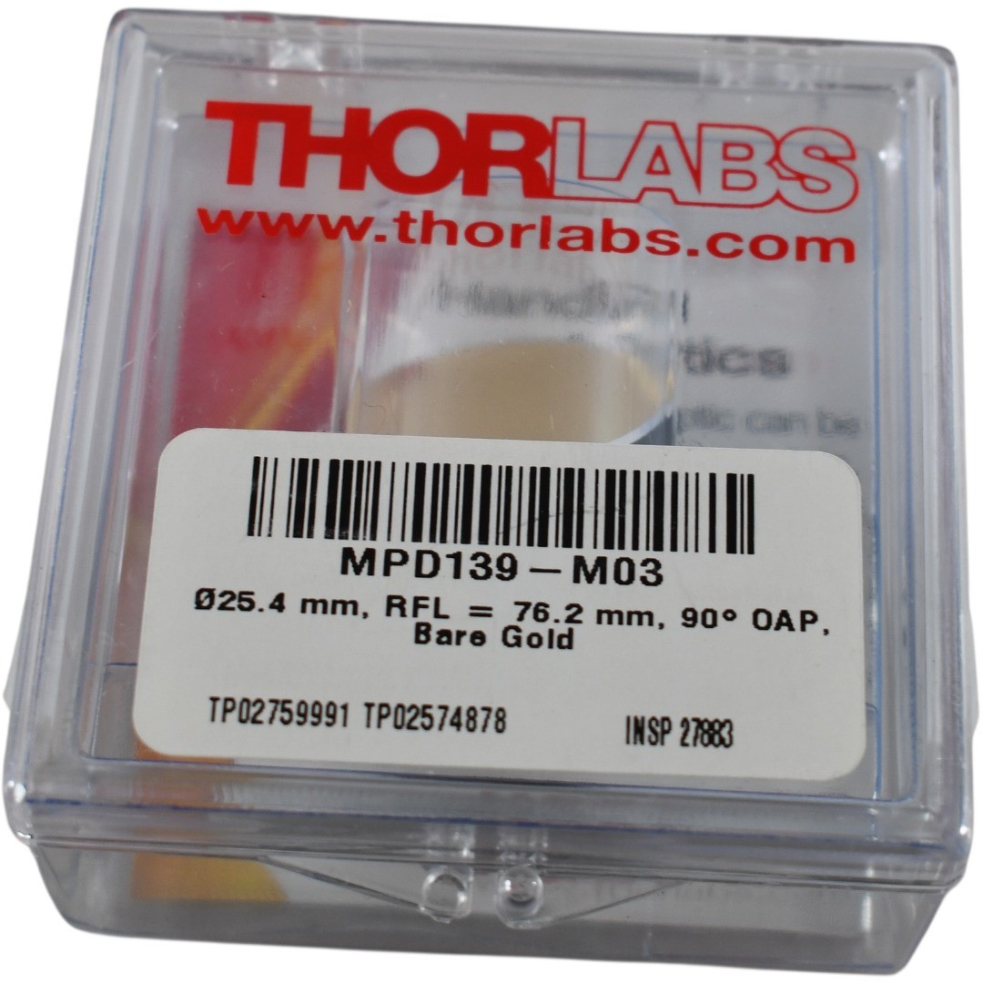 NEW Thorlabs MPD139-M03 90 Degree Off Axis Parabolic Mirror Unprotected Gold