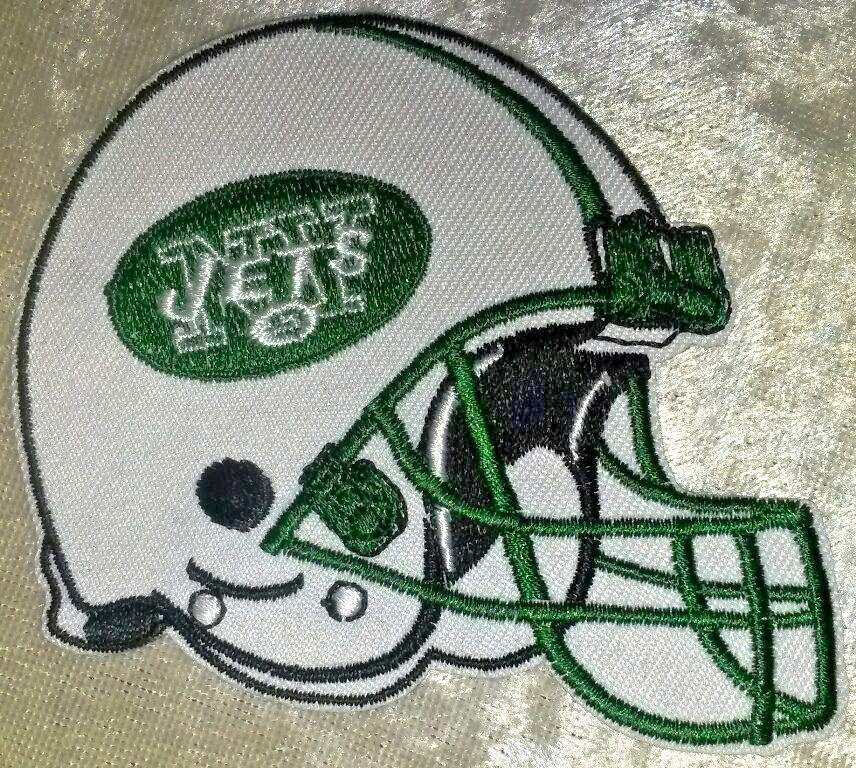 New York Jets Helmet 3.5" Iron On Embroidered Patch ~Free Tracking!