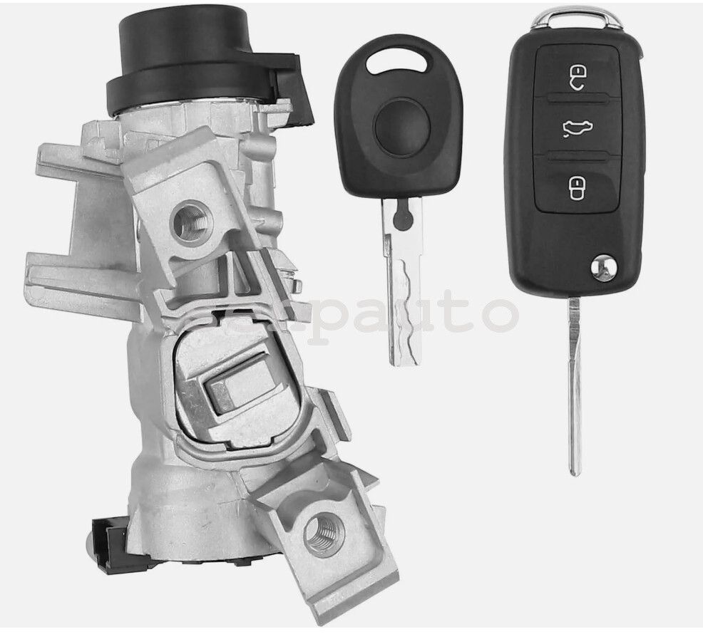 Ignition Lock Switch Assembly FOR VW Jetta 06-18 Remote Key Shell Replacement US
