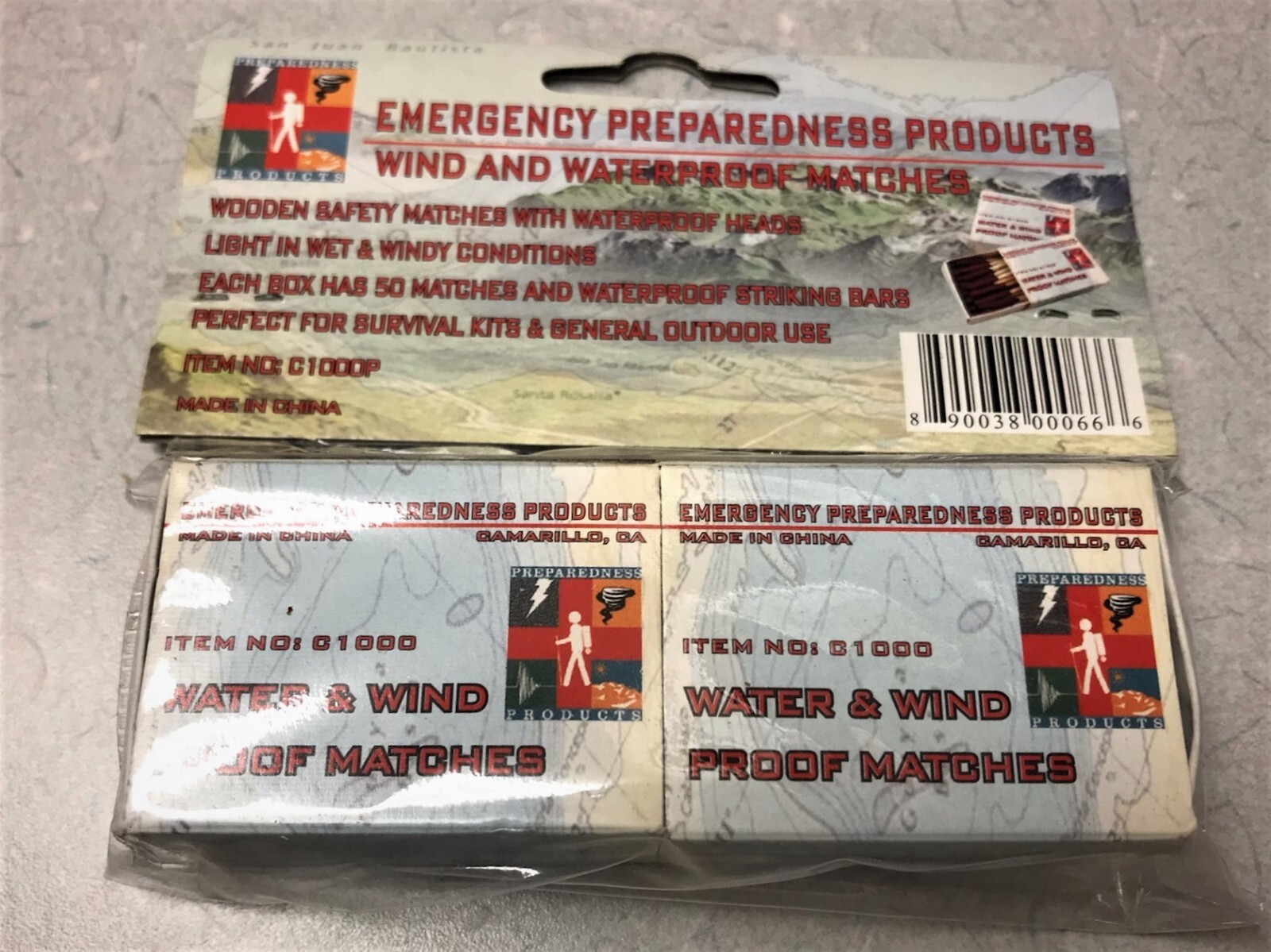 Water and Wind Proof Matches - 2 pk - Emergency Preparedness Products